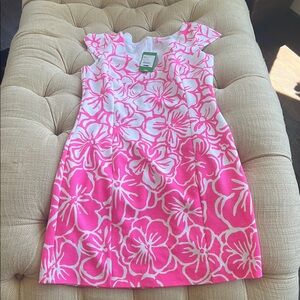 Lilly Pulitzer Pink and White Flutter Sleeve Sundress